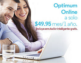 Optimum Online por solo $29.95 por mes