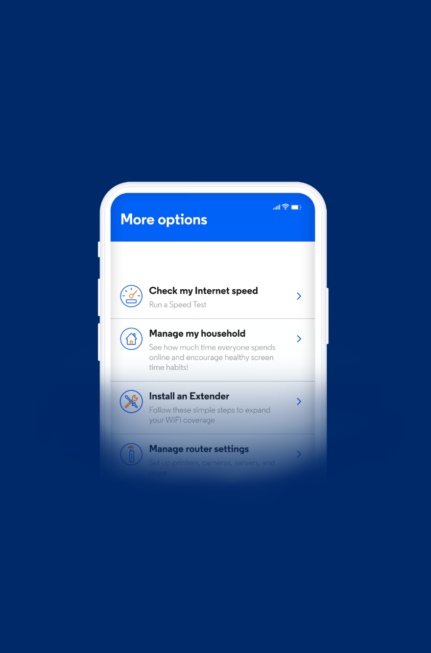 Control de WiFi en un solo sitio en My Optimum app